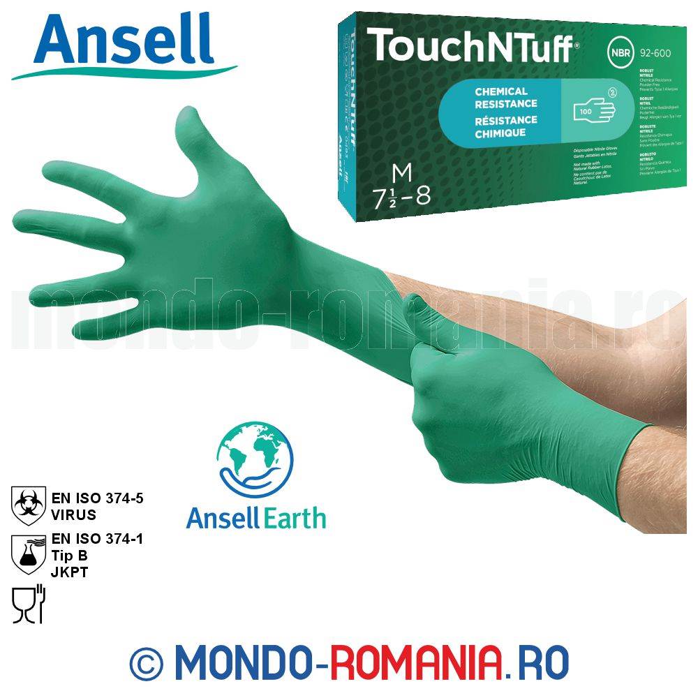 Echipament protectie - Manusi chirurgicale de unica folosinta, pudrate ANSELL TOUCHNTUFF 92-600